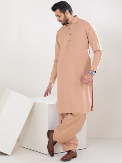 Peach Blended Kameez Shalwar - ALWA-KS-303