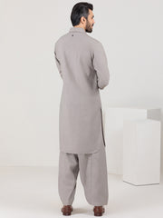 Grey Blended Kameez Shalwar - ALWA-KS-316