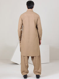 Beige Blended Kameez Shalwar - ALWA-KS-317