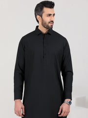 Black Blended Kameez Shalwar - ALWA-KS-325