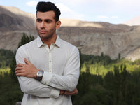 Off White Blended Kameez Shalwar - ALWA-KS-330