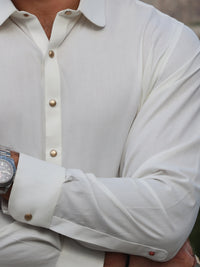 Off White Blended Kameez Shalwar - ALWA-KS-330