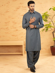 Blue Blended Kameez Shalwar - ALWA-KS-380