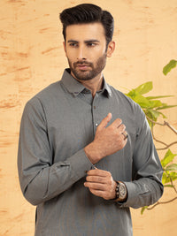 Grey Blended Kameez Shalwar - ALWA-KS-383