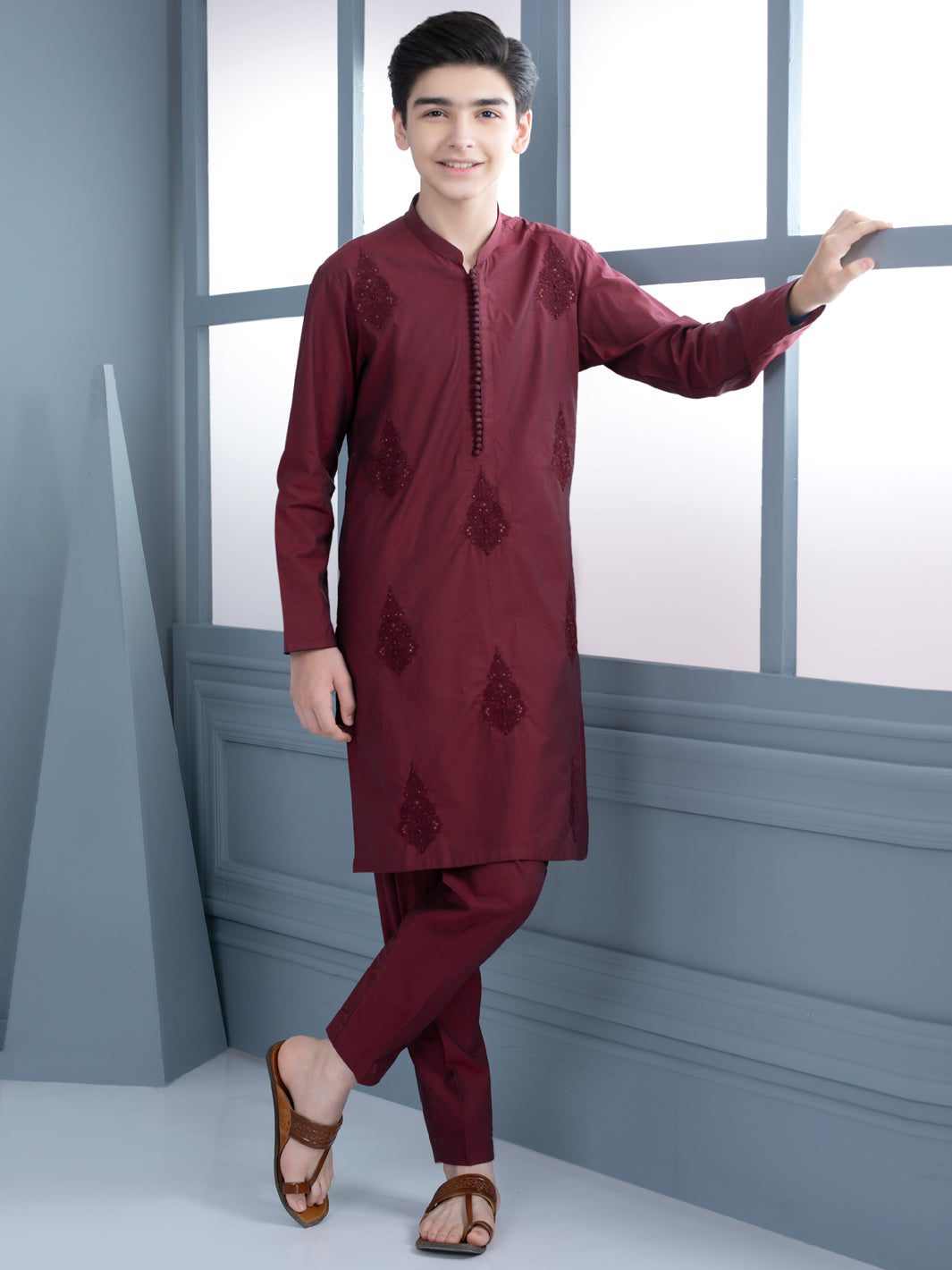 Maroon Kurta Trouser - ALT-KT-012