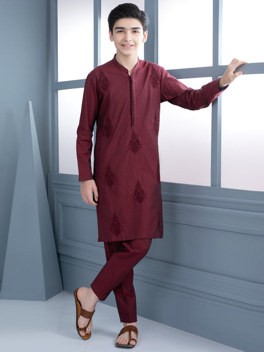 Maroon Kurta Trouser - ALT-KT-012