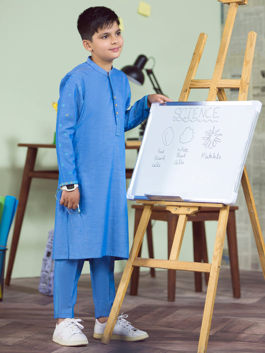 Sea Blue Boy Kurta Trouser - ALT-KT-016