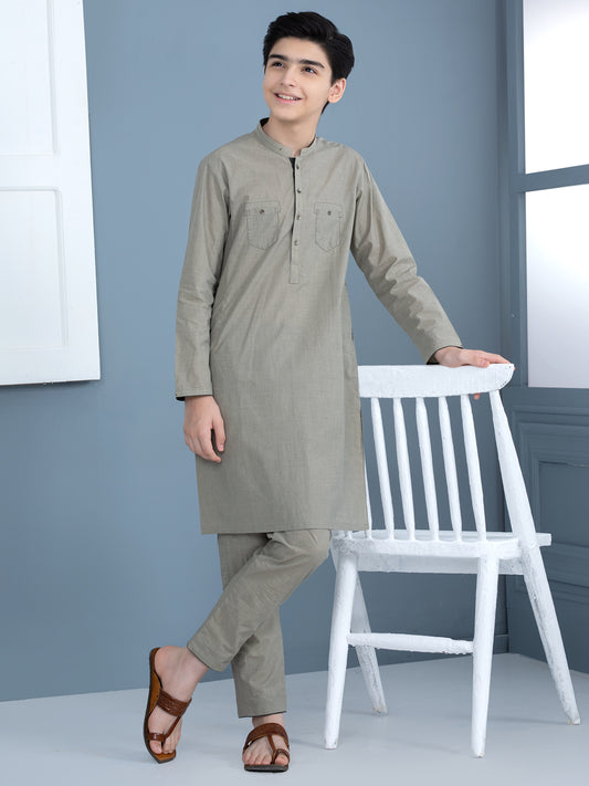 Green Cotton Kurta Trouser - ALT-KT-021