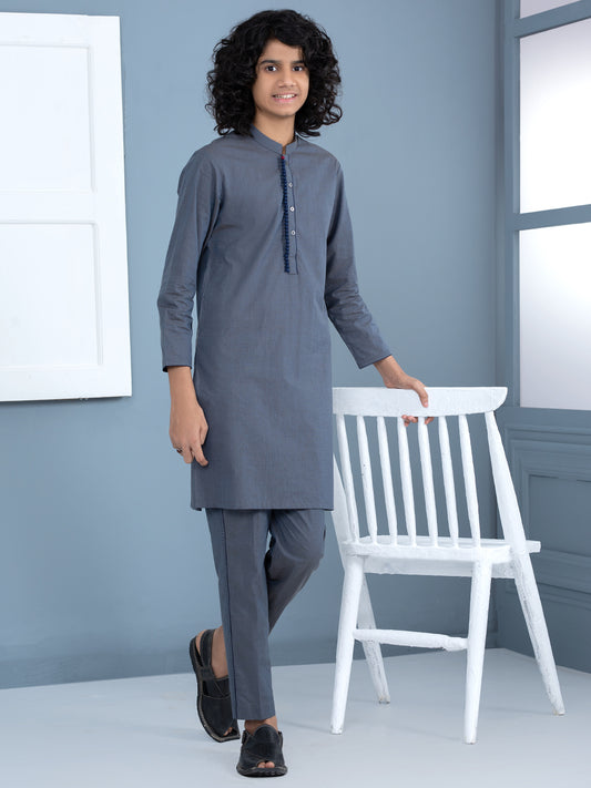 Grey Cotton Kurta Trouser - ALT-KT-024