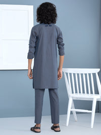 Grey Cotton Kurta Trouser - ALT-KT-024