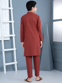 Rust Cotton Kurta Trouser - ALT-KT-026