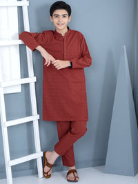 Rust Cotton Kurta Trouser - ALT-KT-026