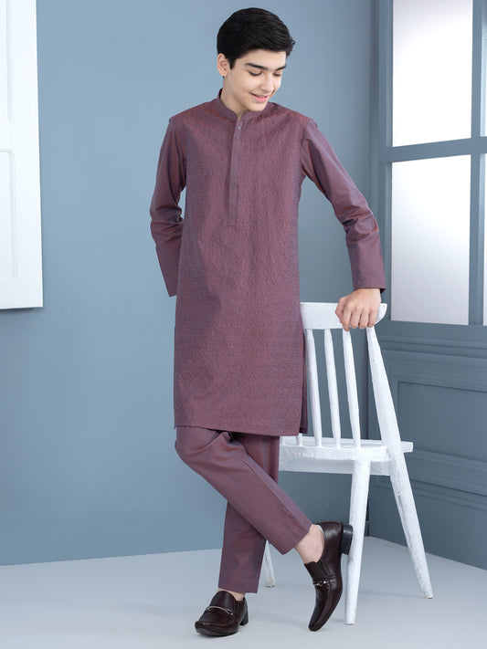 Purple Cotton Kurta Trouser - ALT-KT-027