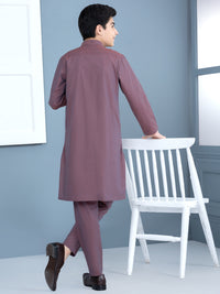 Purple Cotton Kurta Trouser - ALT-KT-027