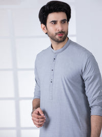 Grey Blended Kurta Trouser - AL-KT-2796