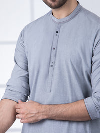 Grey Blended Kurta Trouser - AL-KT-2796