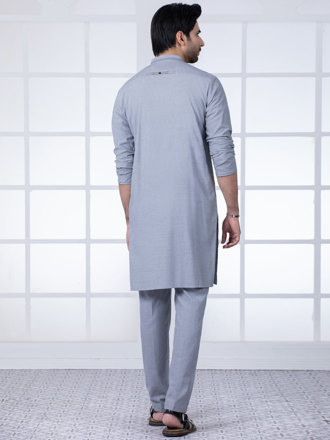 Grey Blended Kurta Trouser - AL-KT-2796