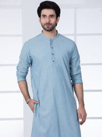 Blue Kurta Blended Trouser - AL-KT-2797