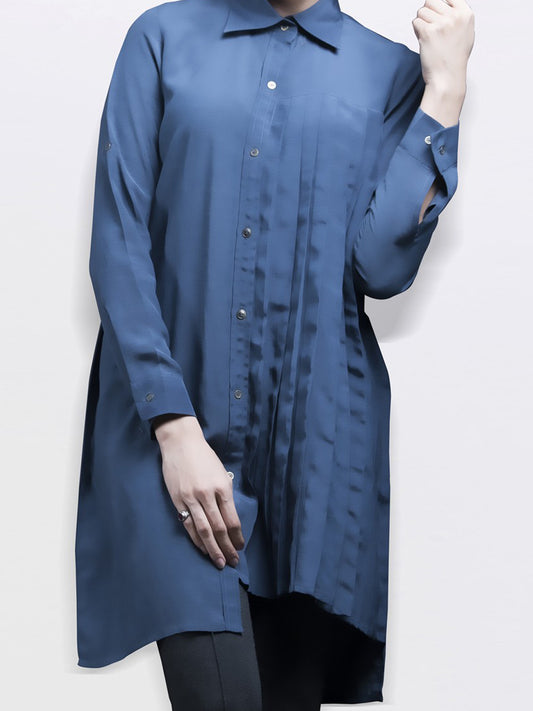 Blue Silk Tunic - LK-208