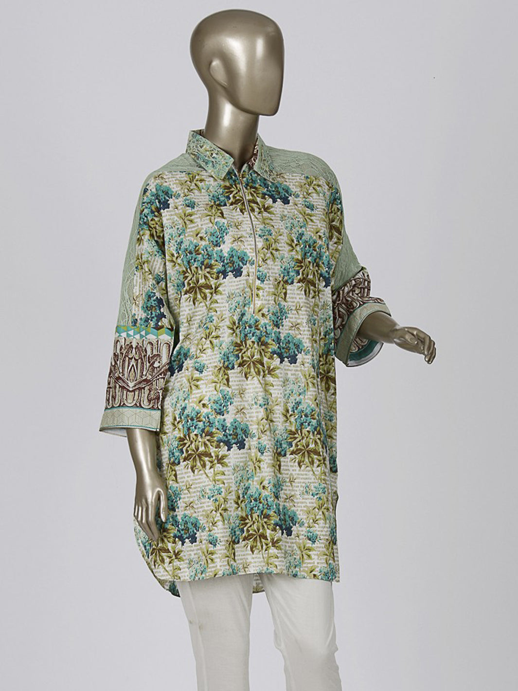 Off White Cotton Tunic - LK-513B