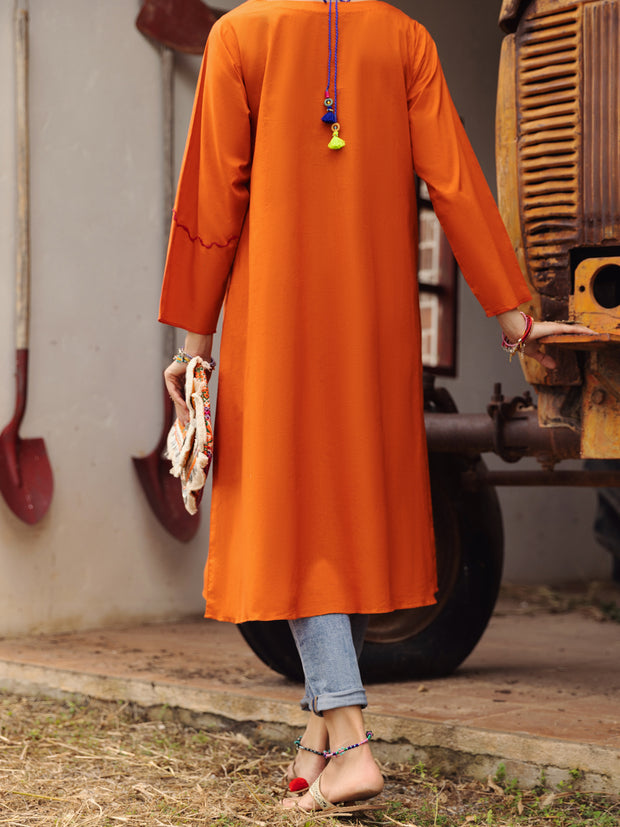 Orange Dyed Tunic - AL-LK-872