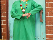 Green Yarn Dyed Tunic - AL-LK-873