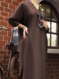 Brown Cambric Tunic - AL-LK-876