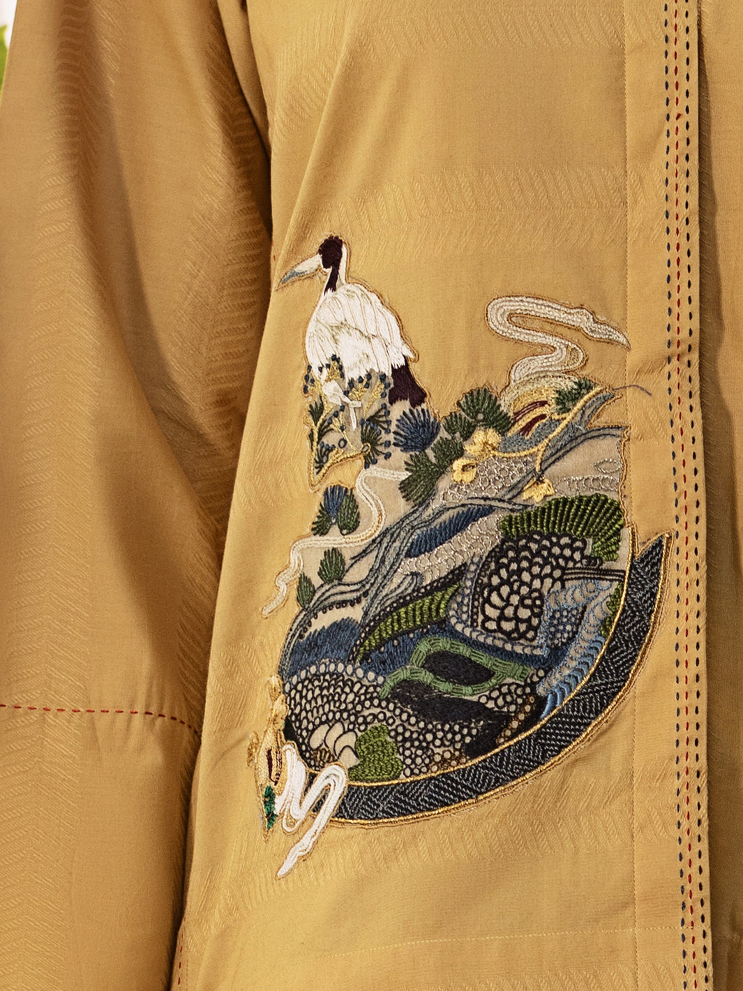 Khaki Jacquard Tunic - AL-LK-898