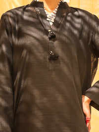 Black Lining Cotton 2 Piece Stitched - ALCR-2PS-LKS-1025