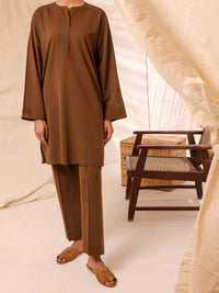 Brown Cotton 2Pc Stitched - ALCR-2PS-LKS-1039