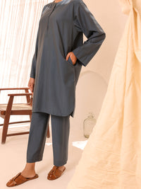 Dark Blue Cotton 2Pc Stitched - ALCR-2PS-LKS-1040