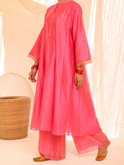 Pink Silk 2 Piece Stitched - ALCR-2PS-LKS-1056 - Almirah Online