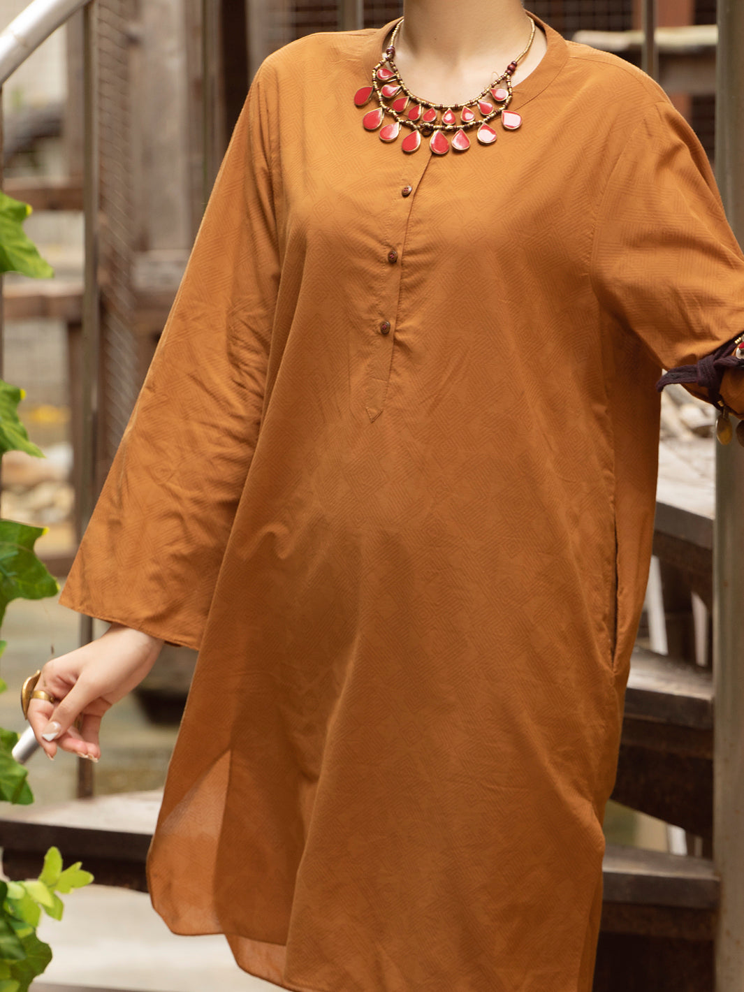 Brown Cotton 2Pc Stitched - ALCR-2PS-LKS-1067