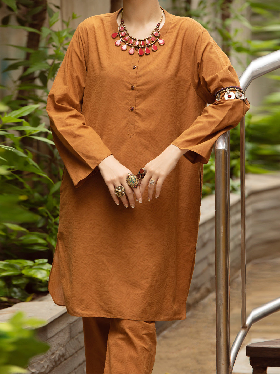 Brown Cotton 2Pc Stitched - ALCR-2PS-LKS-1067