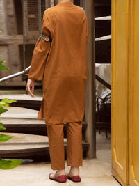 Brown Cotton 2Pc Stitched - ALCR-2PS-LKS-1067