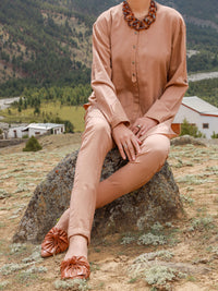 Brown 2 TwillPc Stitched - ALP-2PS-LKS-1462