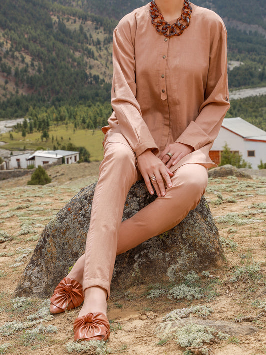 Brown 2 TwillPc Stitched - ALP-2PS-LKS-1462