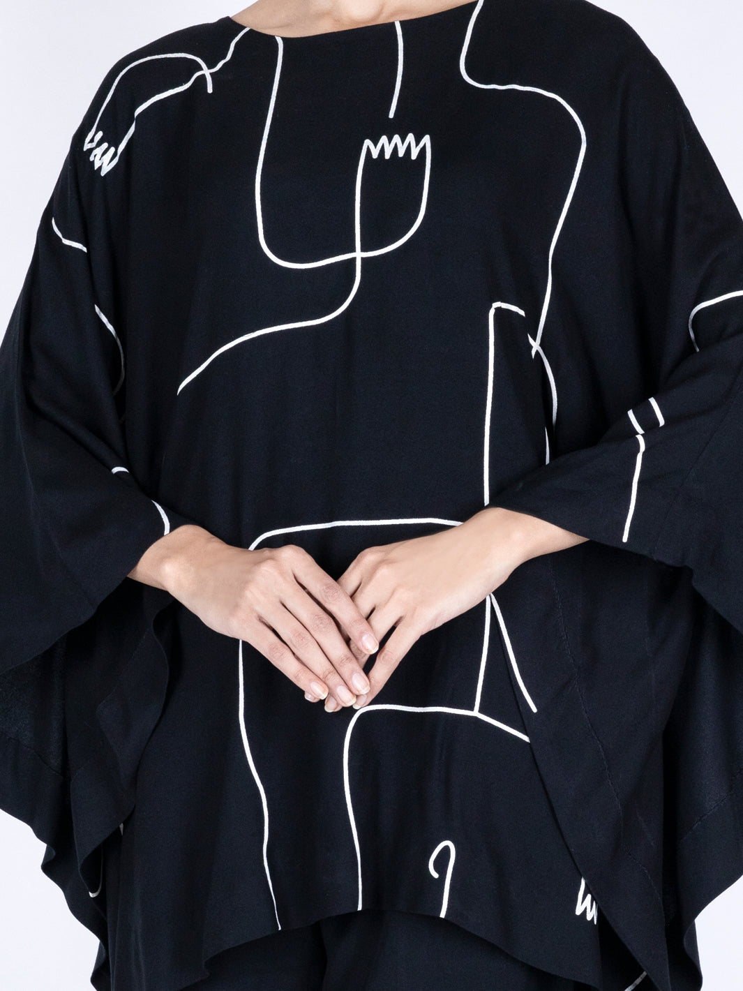 Black Viscose 2Pc Stitched - AWP-2PS-LKS-464