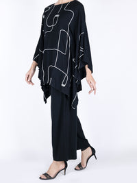 Black Viscose 2Pc Stitched - AWP-2PS-LKS-464