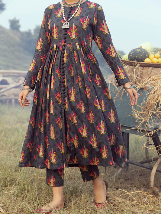 Dark Grey Cambric 2Pc  Stitched - AWP-2PS-LKS-525