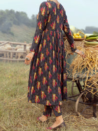 Dark Grey Cambric 2Pc  Stitched - AWP-2PS-LKS-525