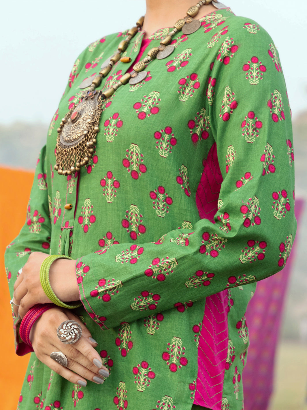 Green Cambric 2Pc  Stitched - AWP-2PS-LKS-527