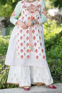 Off White Wool 2 Piece Stitched - LKS-623