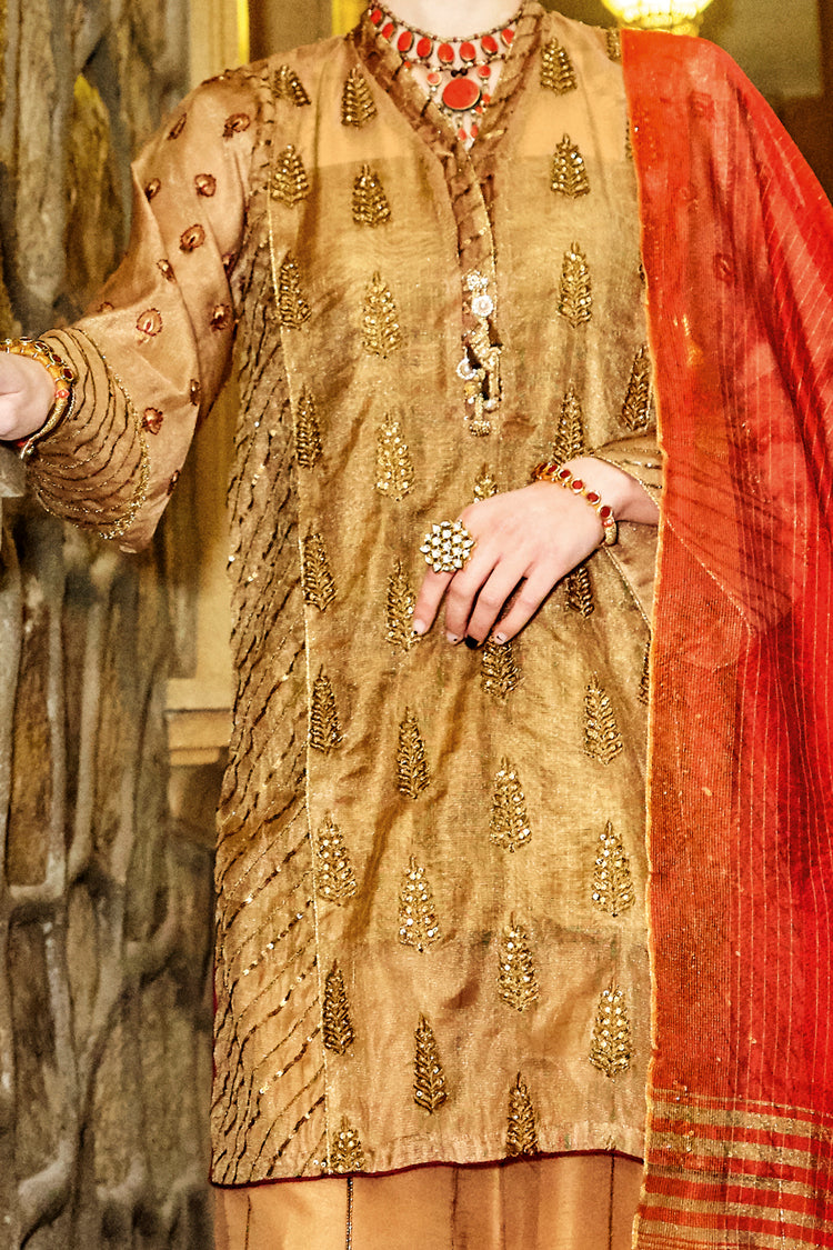 Golden Viscose 2 Piece Stitched - LKS-646
