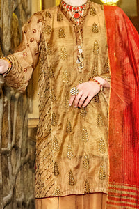 Golden Viscose 2 Piece Stitched - LKS-646