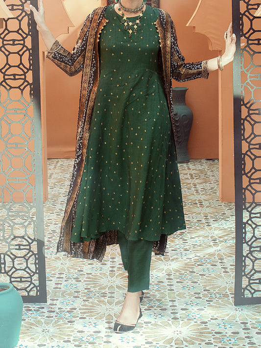 Green 2Pc Formal Stitched - AL-2PS-LS-321