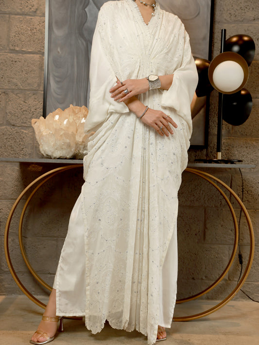 White Georgette 2Pc Formal Stitched - AL-2PS-LS-337