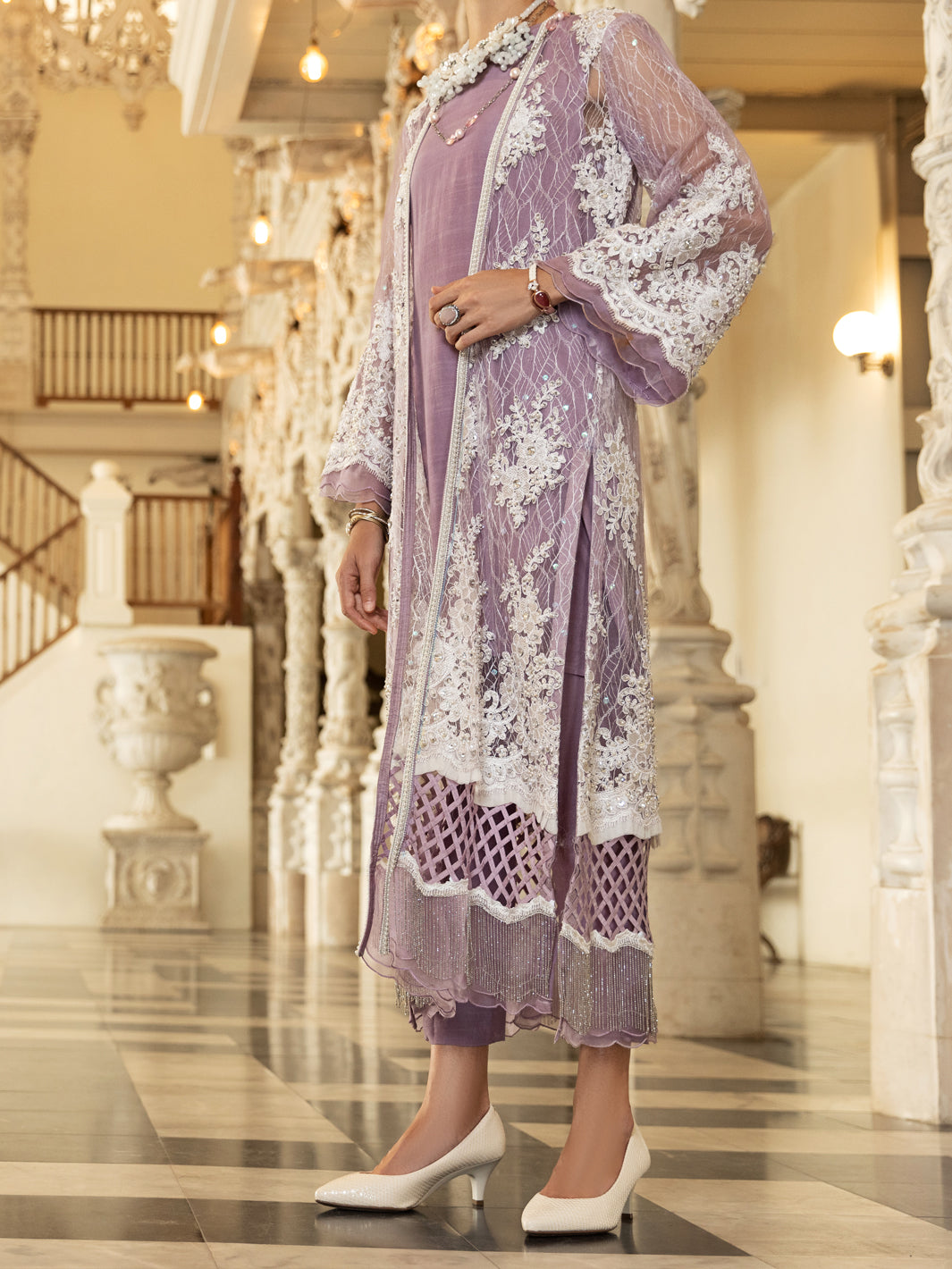 Purple 2Pc Formal Stitched - AL-2PS-LS-350