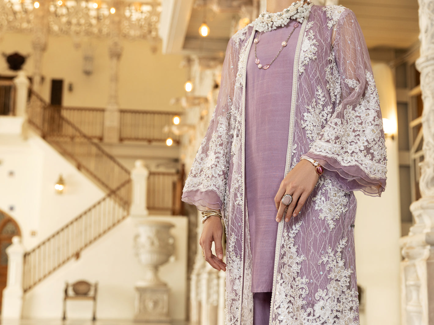 Purple 2Pc Formal Stitched - AL-2PS-LS-350