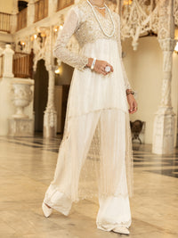 Off White Net 2Pc Formal Stitched - AL-2PS-LS-352
